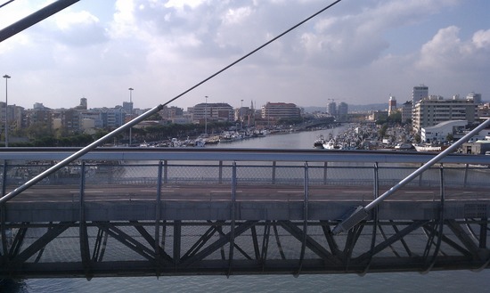 Pescara City and River from Ponte Del Mare