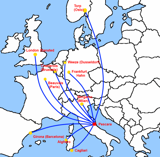 Ryanair Routes - Pescara